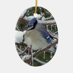 Ornamento De Cerâmica Natal de Azul-Jay