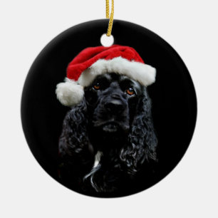 Ornamento De Cerâmica Natal de cocker spaniel