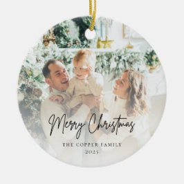 Ornamento De Cerâmica Natal de Foto Moderno Minimalista