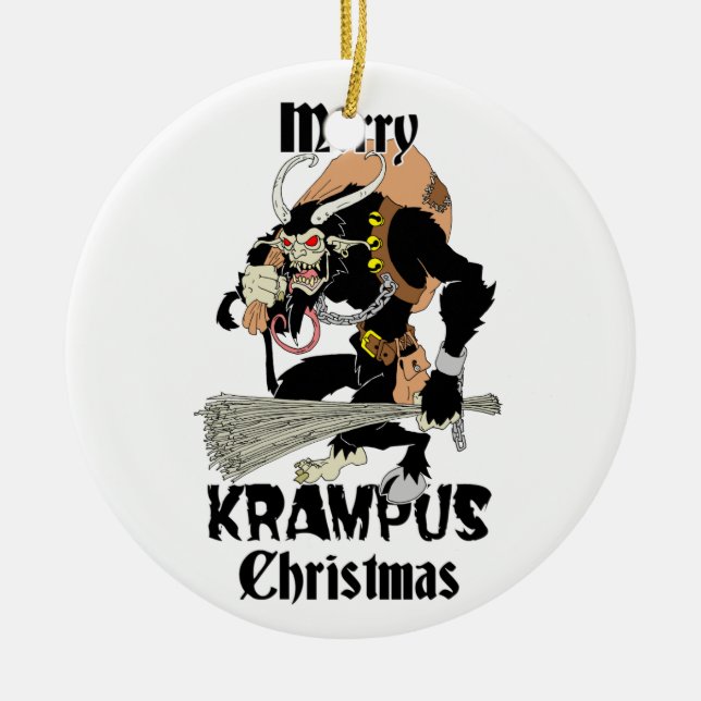 Ornamento De Cerâmica Natal de Krampus (Frente)