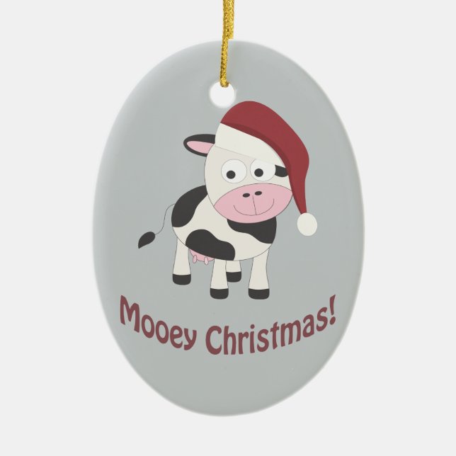 Ornamento De Cerâmica Natal de Mooey! (Frente)