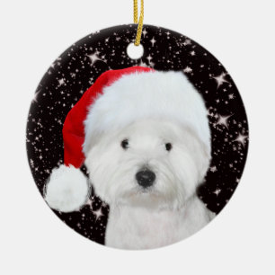 Ornamento De Cerâmica Natal de Westie