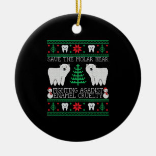 Ornamento De Cerâmica Natal Dentista Dentista Higienista Dental Feia