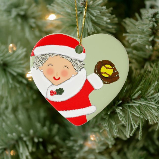 Ornamento De Cerâmica Natal do Softball 2023 (Árvore)