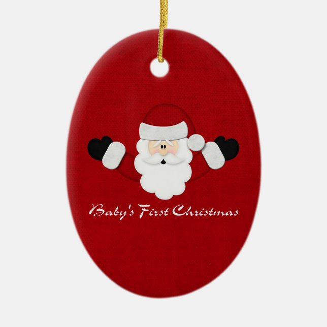 Ornamento De Cerâmica Natal dos bebês ø (Frente)