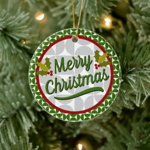 Ornamento De Cerâmica Natal e Hanukkah