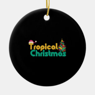 Ornamento De Cerâmica Natal em julho - Árvore Tropical de Natal