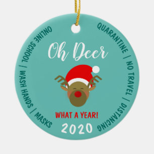Ornamento De Cerâmica Natal Engraçado 2020