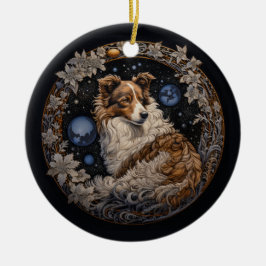 Ornamento De Cerâmica Natal Fantasy Sheltie