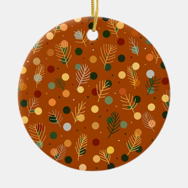 Ornamento De Cerâmica Natal Festivo e Ano Novo (Frente)