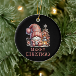 Ornamento De Cerâmica Natal Gnome Fofo de Natal