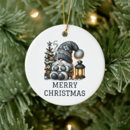 Ornamento De Cerâmica Natal Gnome Fofo de Natal
