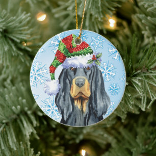 Ornamento De Cerâmica Natal Gordon Setter