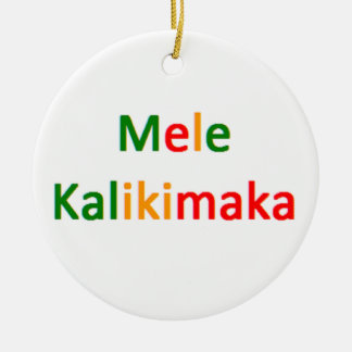 Ornamento De Cerâmica natal havaiano mele kalikimaka