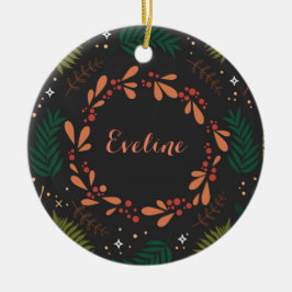 Ornamento De Cerâmica Natal Holly Jolly