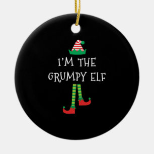 Ornamento De Cerâmica Natal I_m A Camisa Do Elf Grumpy