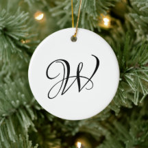 Natal inicial do monograma de script personalizado