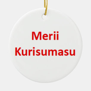 Ornamento De Cerâmica natal japonês feliz