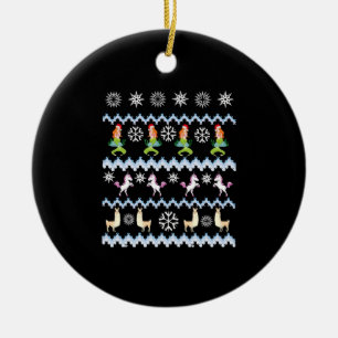 Ornamento De Cerâmica Natal Llama, Unicórnio de Natal, Sereia