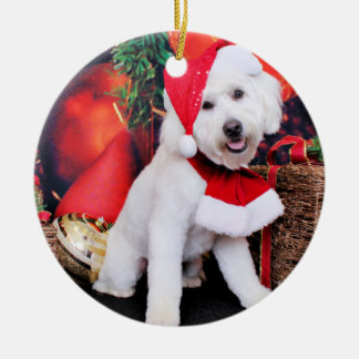 Ornamento De Cerâmica Natal - mini Doodle - Winston
