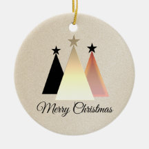 Natal Minimalista Preto e Dourado Rosa