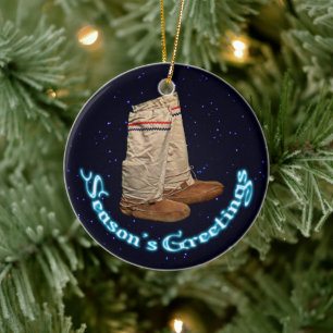 Ornamento De Cerâmica Natal Mukluks