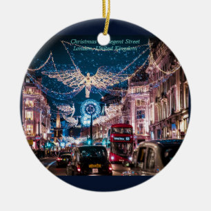 Ornamento De Cerâmica Natal na Regent Street Reino Unido Londres