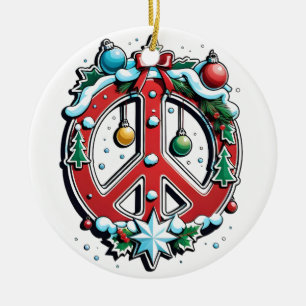 Ornamento De Cerâmica Natal Para Paz
