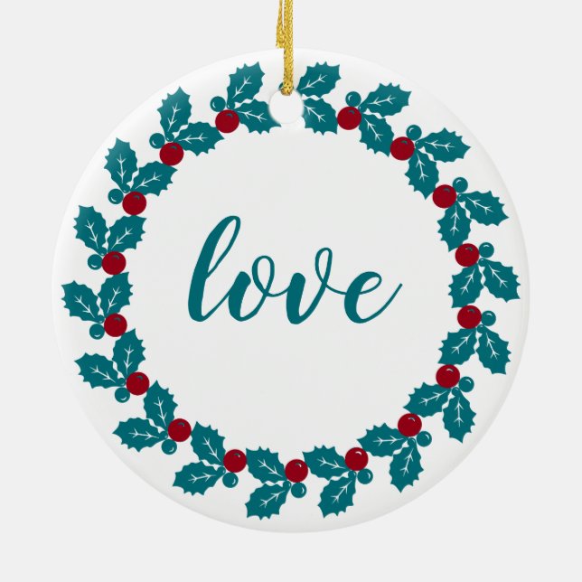 Ornamento De Cerâmica Natal personalizado (Traseira)