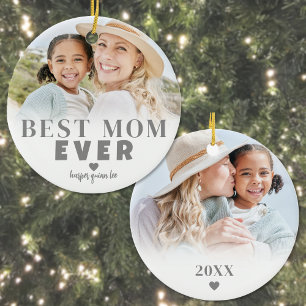 Ornamento De Cerâmica Natal Personalizado com Foto da Mamãe 2