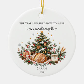 Ornamento De Cerâmica Natal Personalizado com Massa Mãe