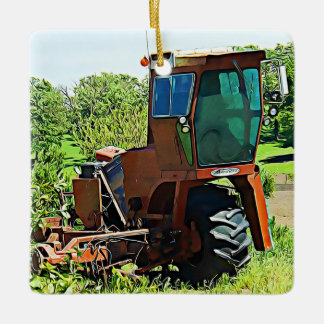 Ornamento De Cerâmica Natal Personalizado da Agricultura de Trator no Ce