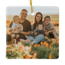 Natal Personalizado de Foto Familiar de Dois Lados
