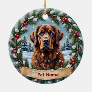 Ornamento De Cerâmica Natal personalizado de Newfoundland