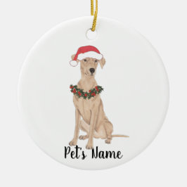 Ornamento De Cerâmica Natal Personalizado do Pinscher Alemão