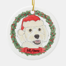 Natal Personalizado Doodle de Creme Branco