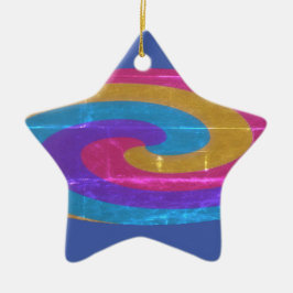 Ornamento De Cerâmica Natal personalizado em forma de estrela