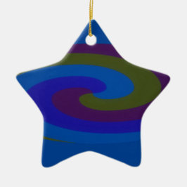 Ornamento De Cerâmica Natal personalizado em forma de estrela