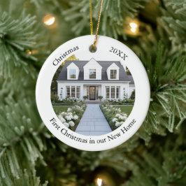 Ornamento De Cerâmica Natal Personalizado em Nova Casa