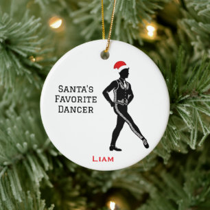 Ornamento De Cerâmica Natal Personalizado Fofo Dança Irlandesa Menino