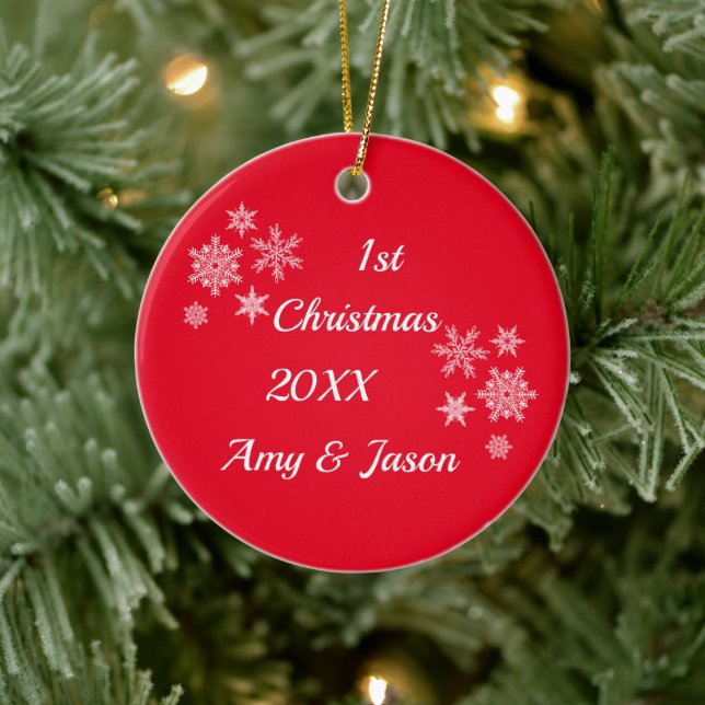 Ornamento De Cerâmica Natal Personalizado Juntos (Árvore)