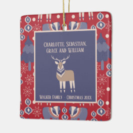 Ornamento De Cerâmica Natal Personalizado Nórdico Escandinavo