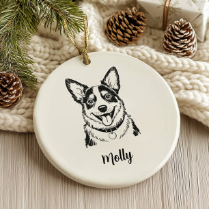 Ornamento De Cerâmica Natal Personalizado para Cachorro Blue Heeler