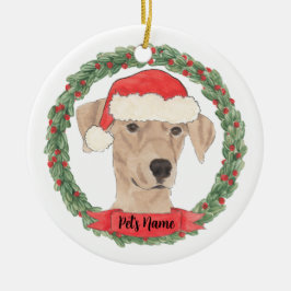 Ornamento De Cerâmica Natal Personalizado para Pinscher Alemão