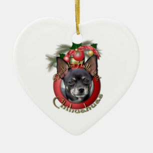 Ornamento De Cerâmica Natal - plataforma os salões - chihuahuas -