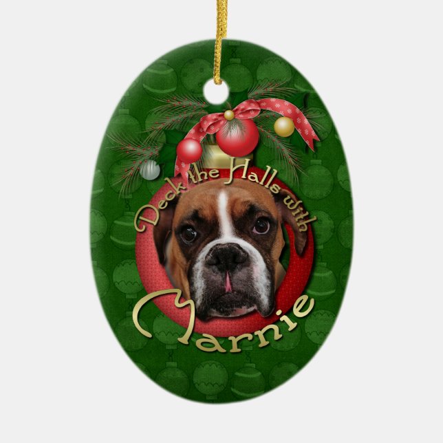 Ornamento De Cerâmica Natal - plataforma os salões com Marnie (Frente)