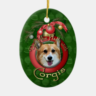 Ornamento De Cerâmica Natal - plataforma os salões - Corgis - Owen