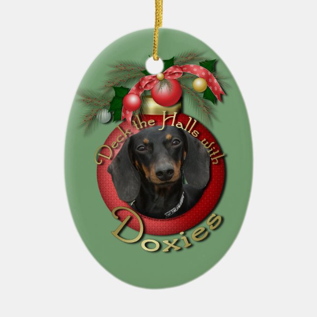 Ornamento De Cerâmica Natal - plataforma os salões - Doxies - Winston (Frente)