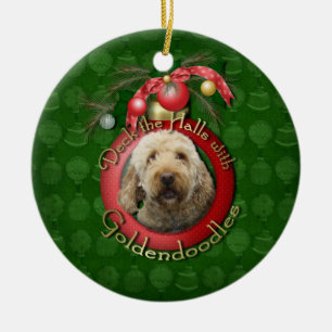 Ornamento De Cerâmica Natal - plataforma os salões - Goldendoodles