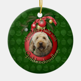 Ornamento De Cerâmica Natal - plataforma os salões - Goldendoodles